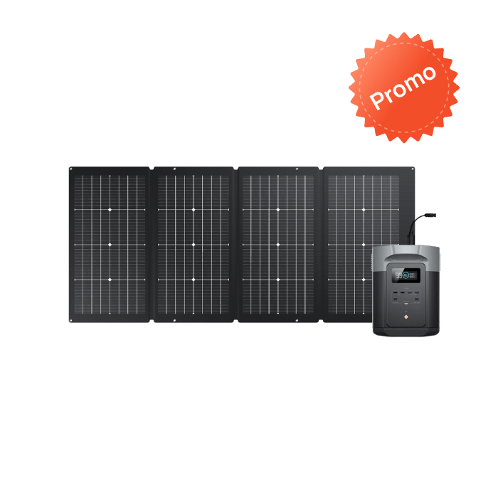 DELTA 2 Max + 220W Bifacial Portable Solar Panel
