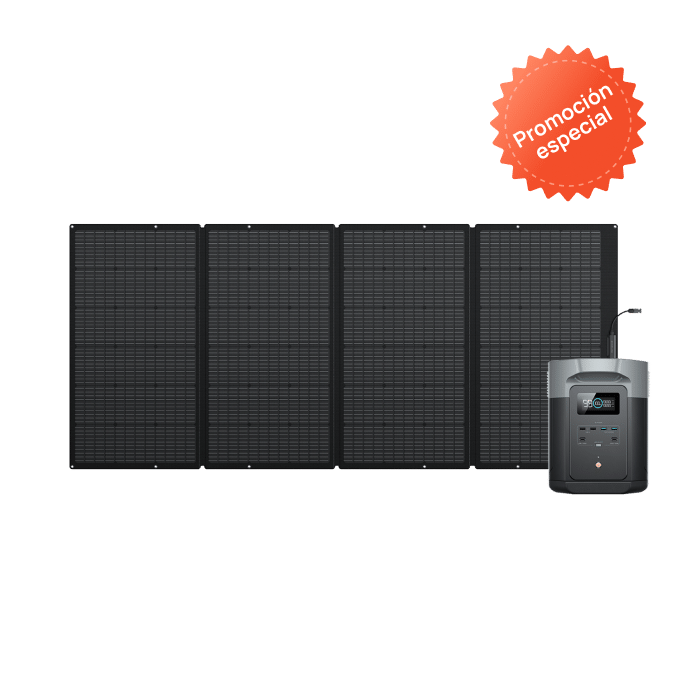 DELTA 2 Max + panel solar portátil de 400 W