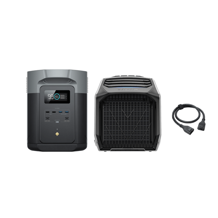 DELTA 2 Max + WAVE 2 Portable Air Conditioner