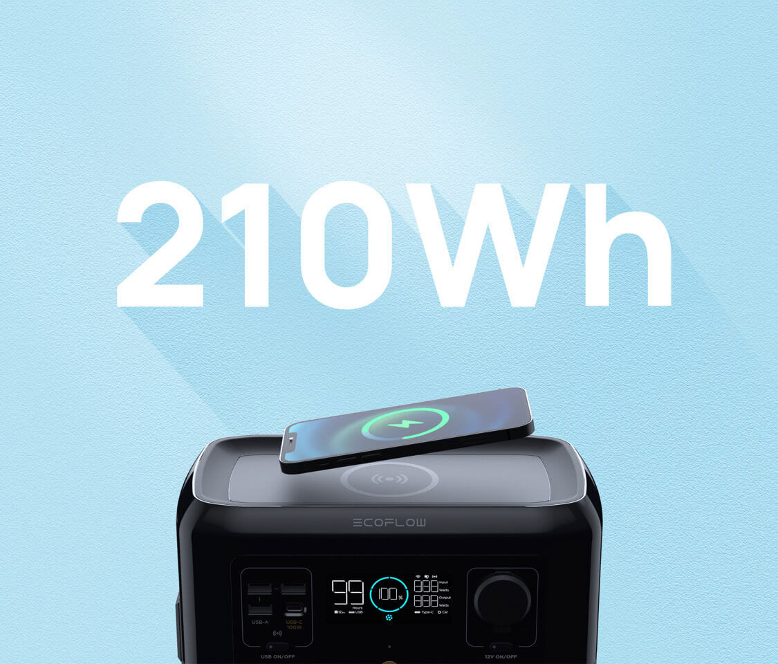 最高の品質の ポータブル電源 EcoFlow RIVER mini ワイヤレス充電 ...