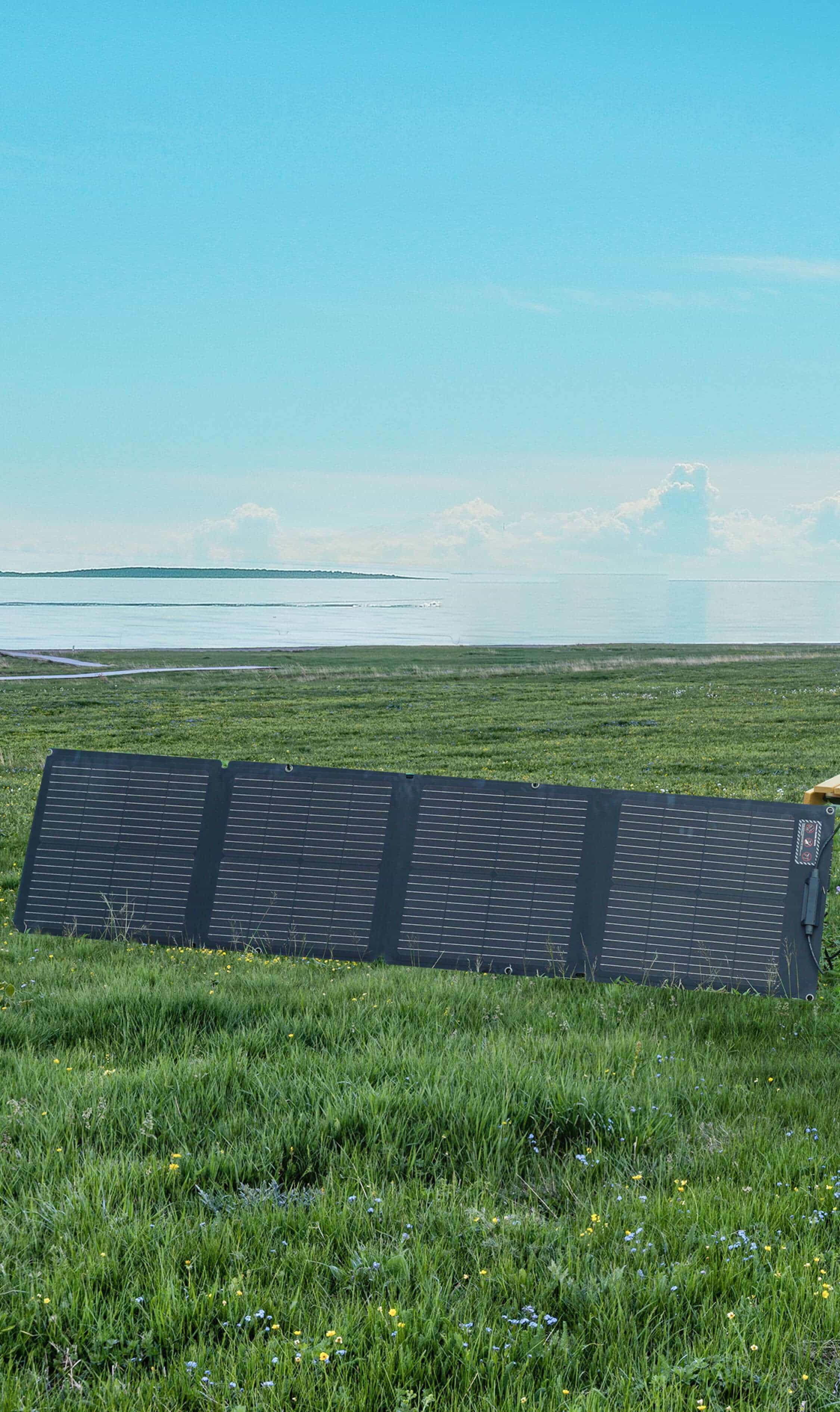 Panel Solar Portátil De 220 W, Plegable Con Funda De Transporte