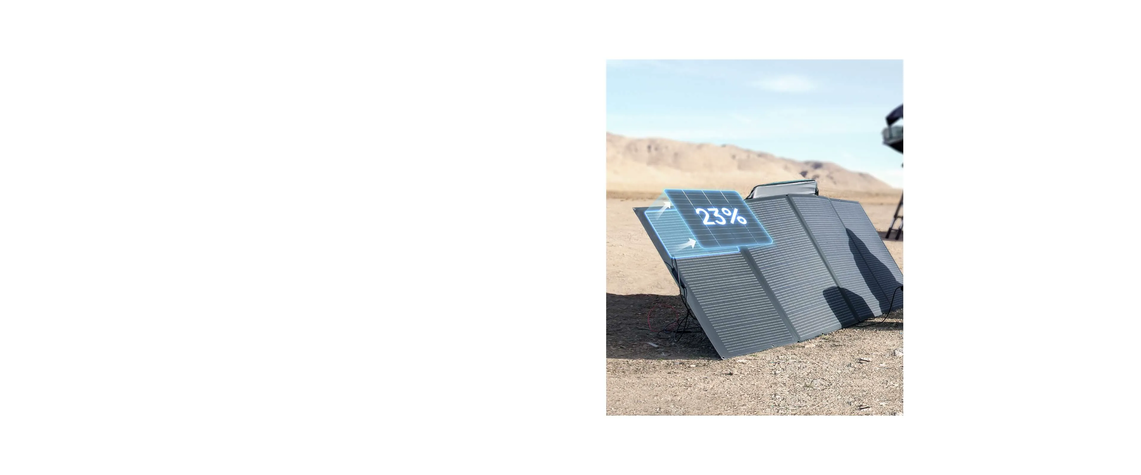High Solar Output and a One-piece Folding Design