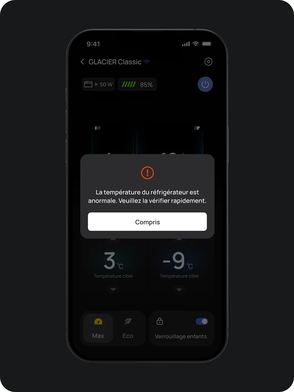 Alerte de température EcoFlow Image