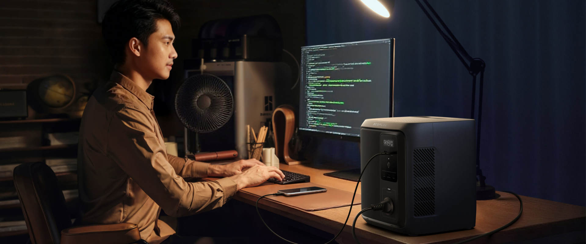 急な停電時も、家電を高速バックアップ