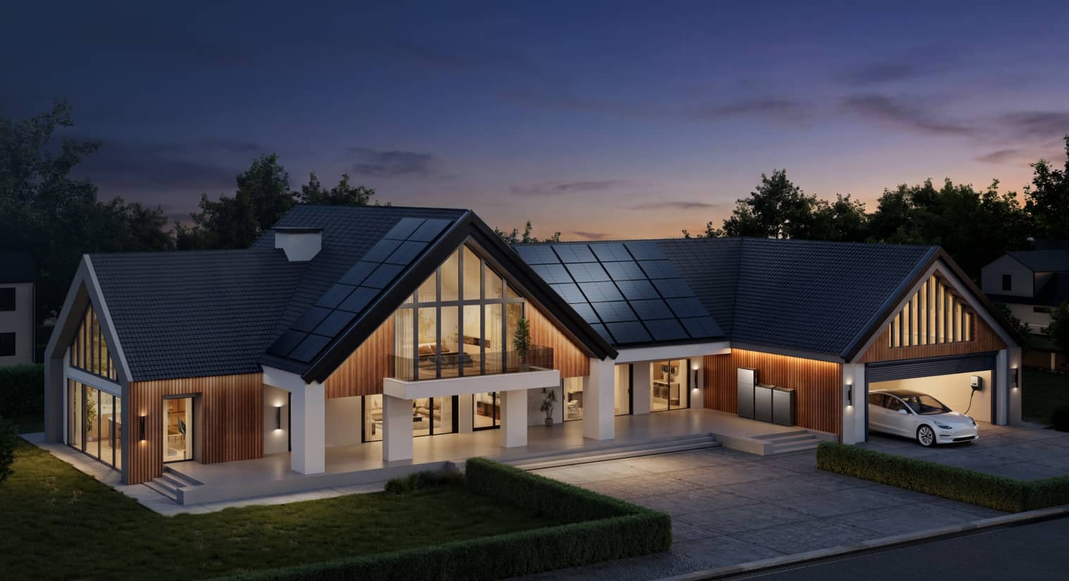 EcoFlow Ocean Solar battery overview showing integrated whole-home backup,battery safety,real savings,faster installer and 1+8+N Ecosystem