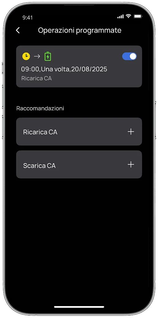 Operazioni programmate