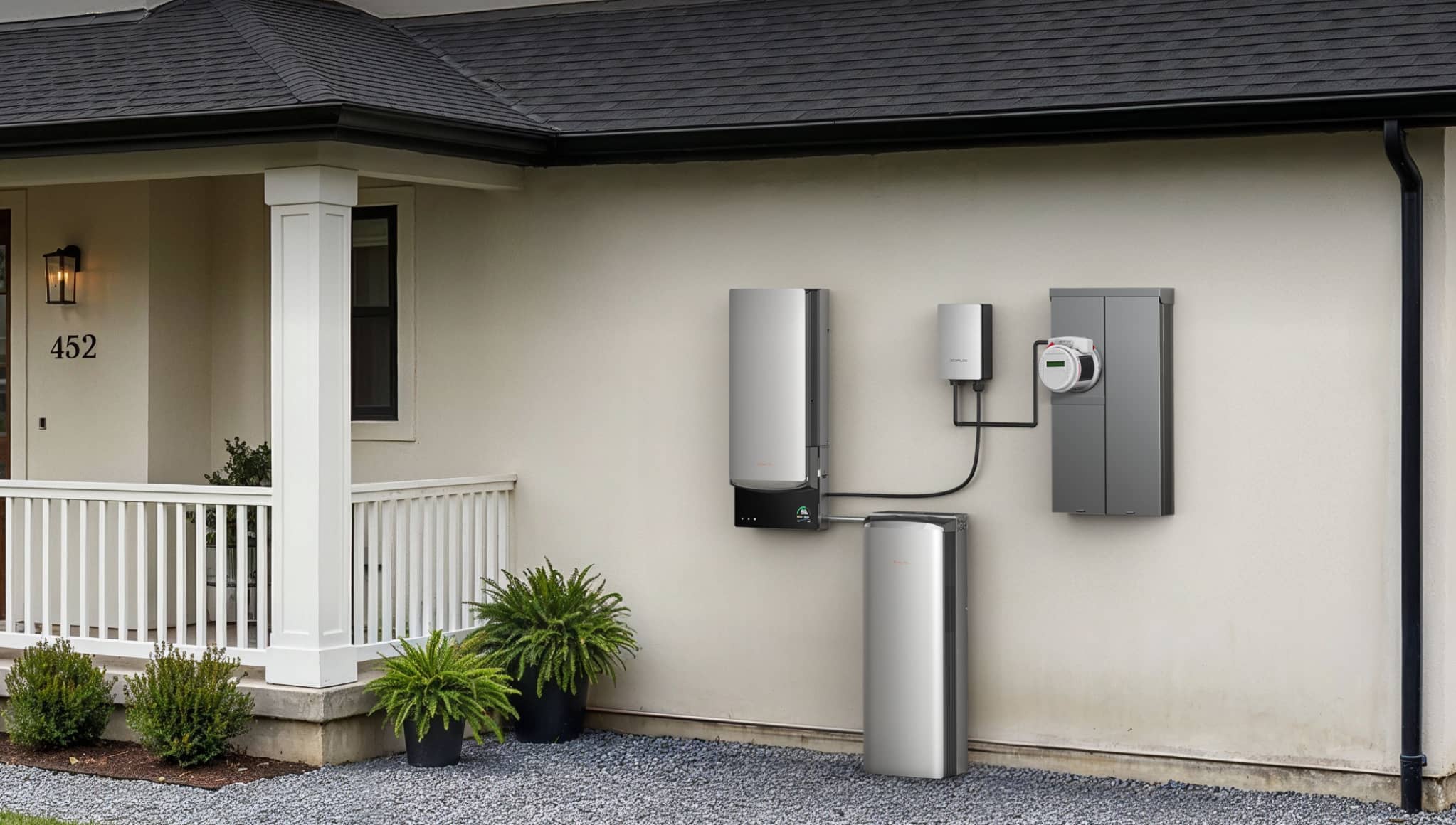Built-in metering monitors whole-home energy use and grid flow, delivering precise, updated data trends.