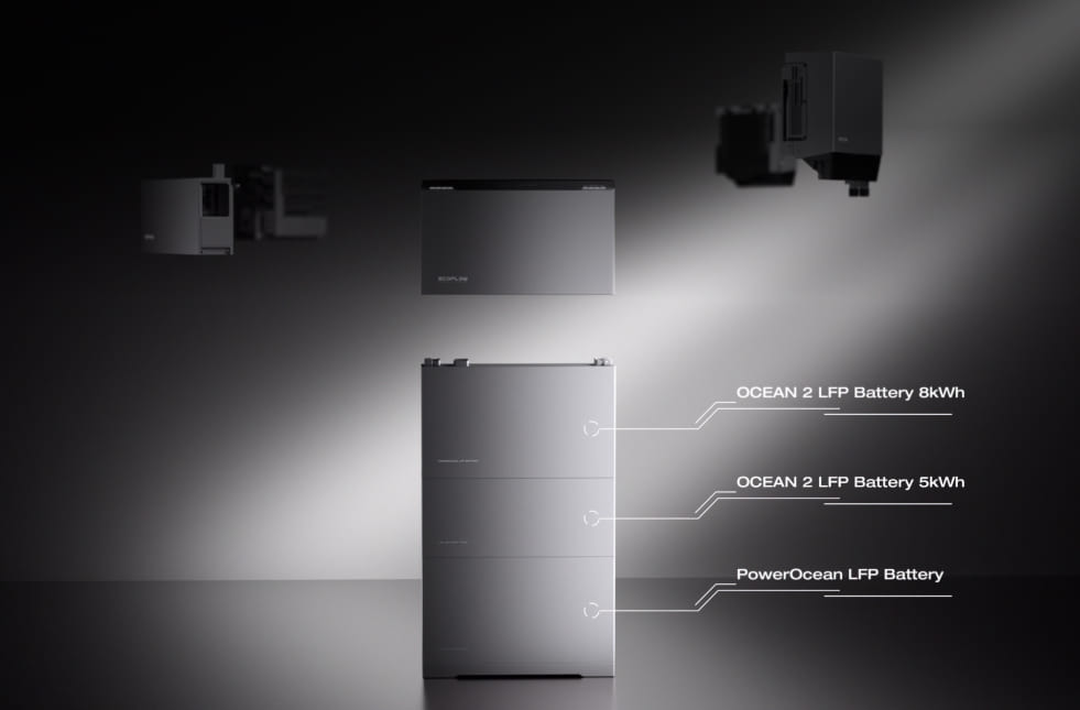 EcoFlow OCEAN 2 Plus Single-Phase solar battery overview: whole-home backup, built-in safety, real solar savings, faster installation, open intelligent ecosystem