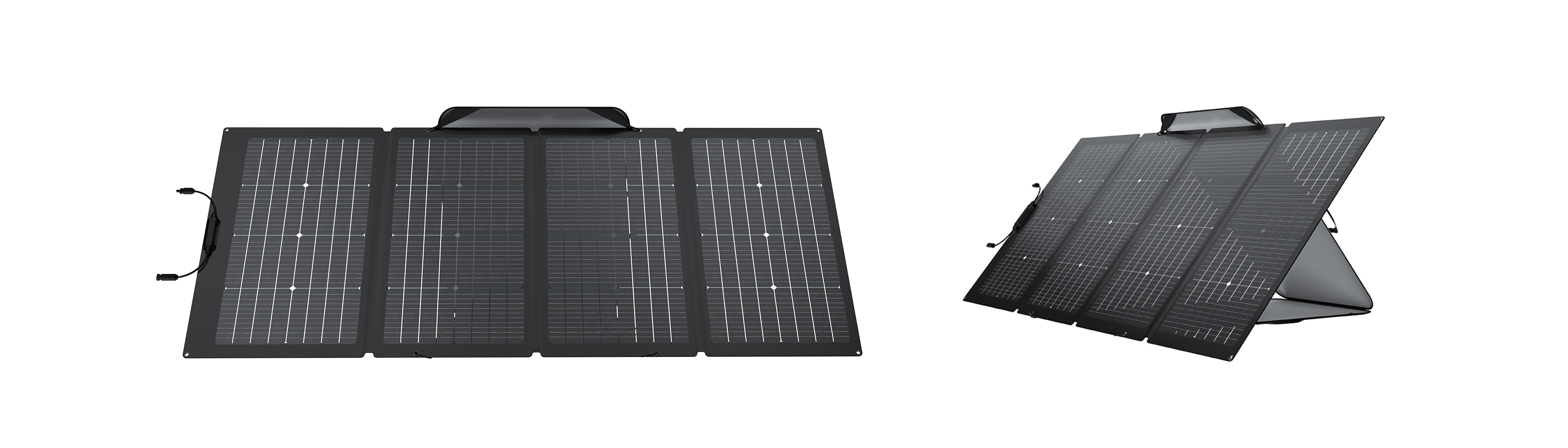 EF ECOFLOW Panel solar plegable bifacial de 220 vatios, completo con  soporte ajustable, impermeable IP68 y duradero para vida fuera de la red